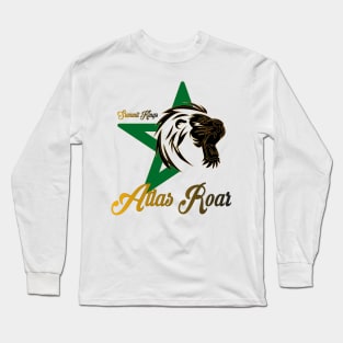 gold Atlas Lion King Morocco Pride Gift Soccer Morocan Long Sleeve T-Shirt